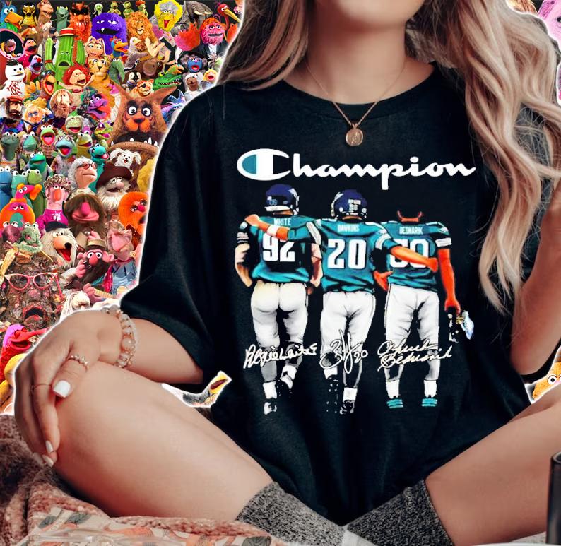 White Dawkins and Bednarik Champion shirt woman shirt