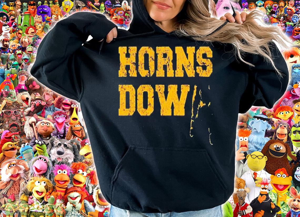 Horns down West Virginia Football T-shirt hoodie