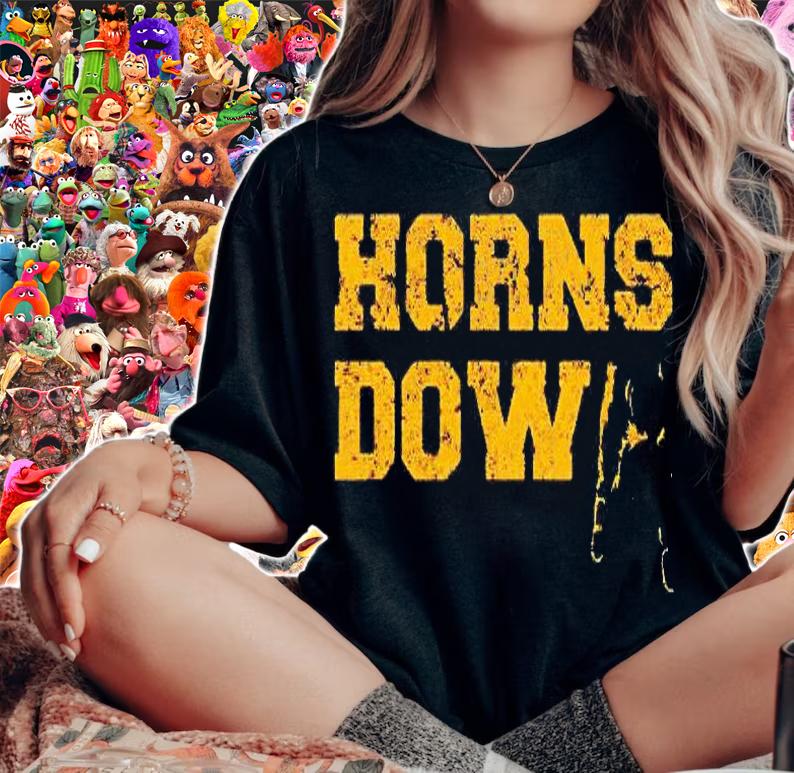 Horns down West Virginia Football T-shirt woman shirt