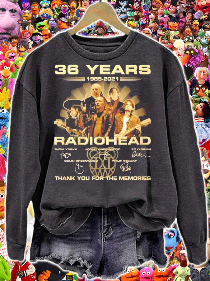 36 years 1985 2021 Radiohead thank you for the memories shirt sweatshirt