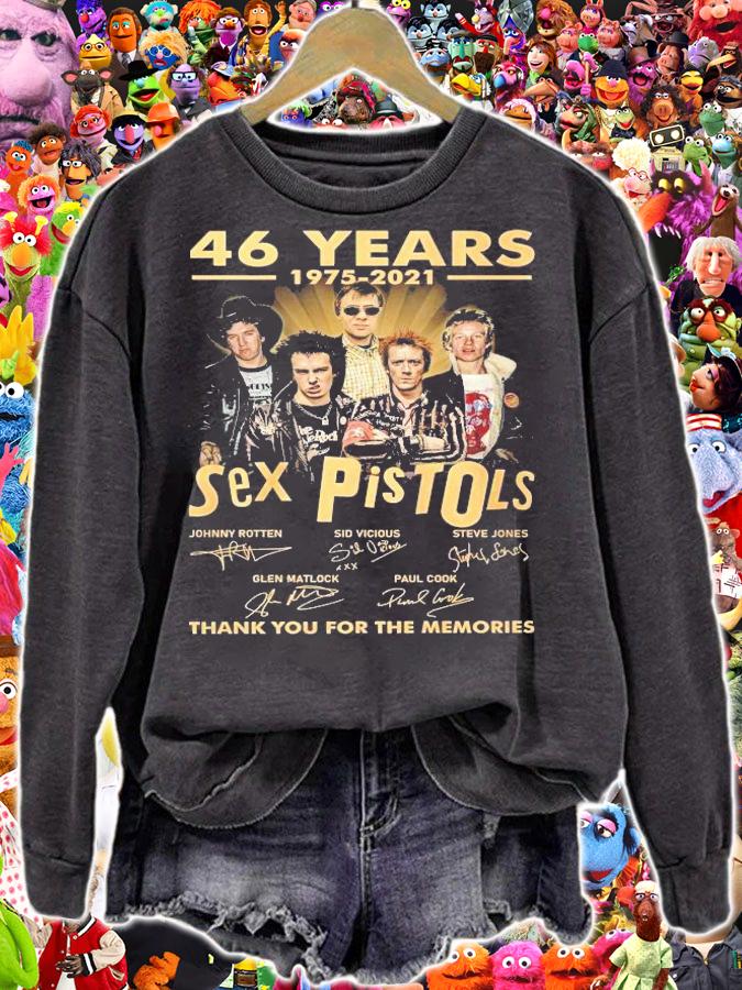 46 years 1975 2021 Sex Pistols thank you for the memories shirt sweatshirt