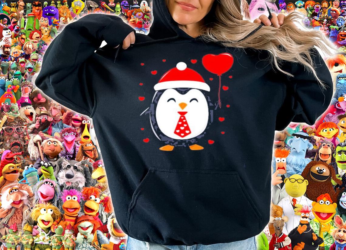 Penguin Valentines Day Lover Kids Heart Love shirt hoodie