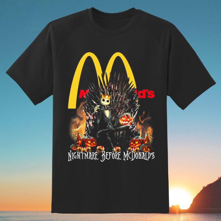 Jack Skellington Sits On Thrones Got Nightmare Before Christmas Mcdonald'S T-Shirt