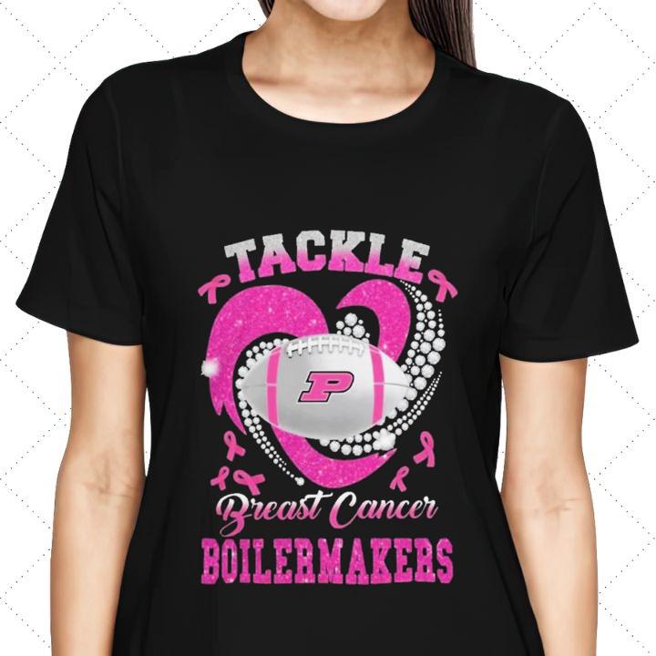 Tackle Breast Cancer Awareness Purdue Boilermakers Football T-Shirt womenshirt