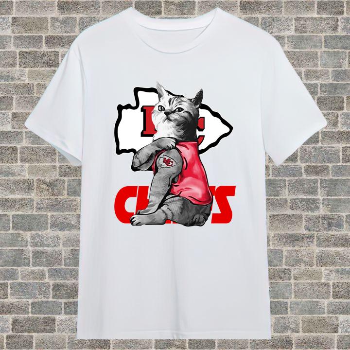 Cat Tattoo Kansas City Chiefs Logo T-Shirt - Limited Edition