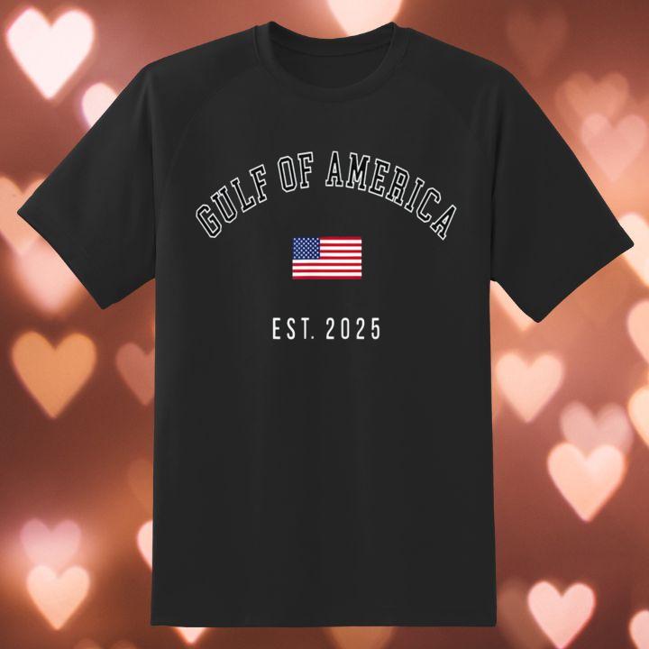 Gulf Of America Est 2025 American Flag Gulf Of Mexico T-Shirt