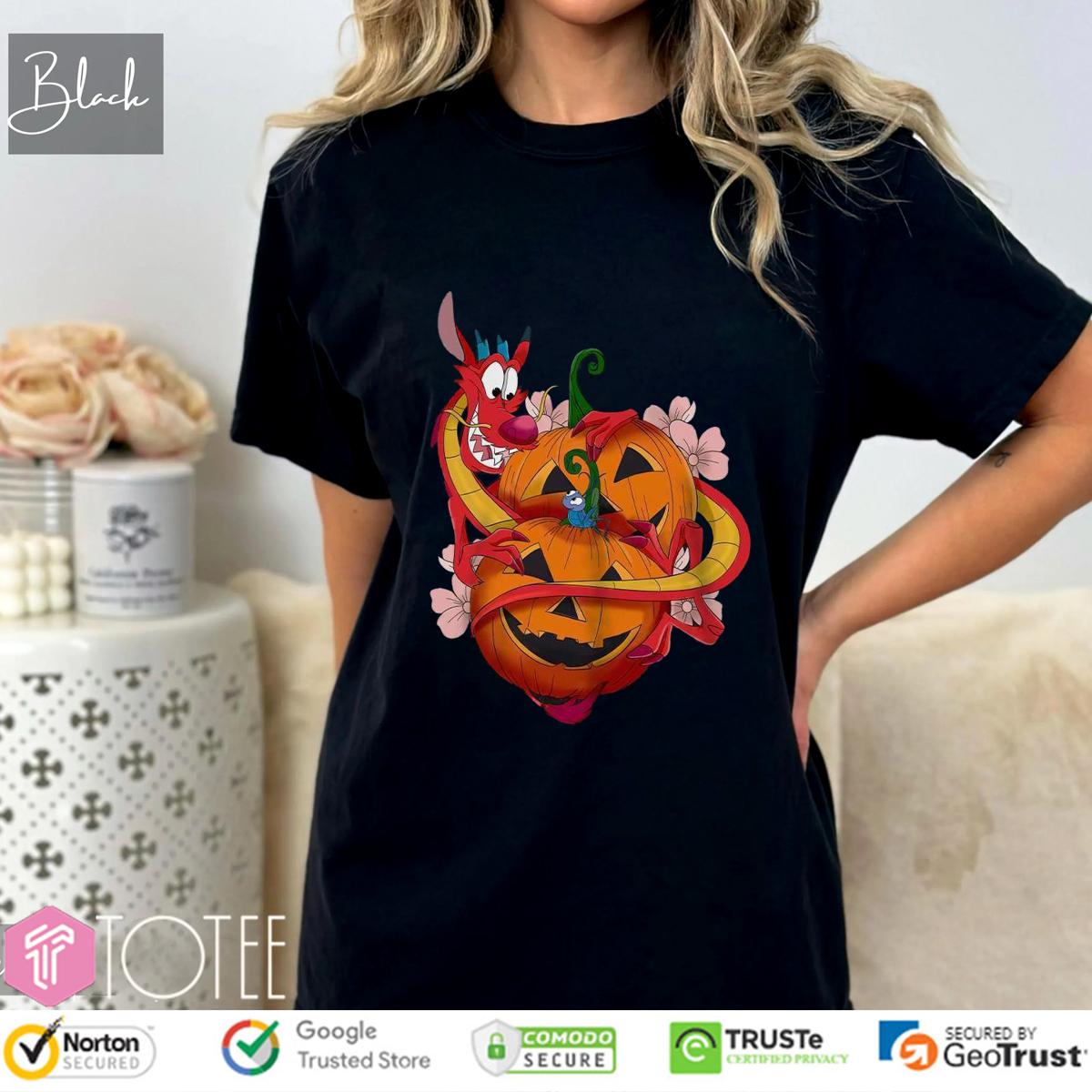 Mushu And Cri Kee Mulan Pumpkin Halloween T-Shirt