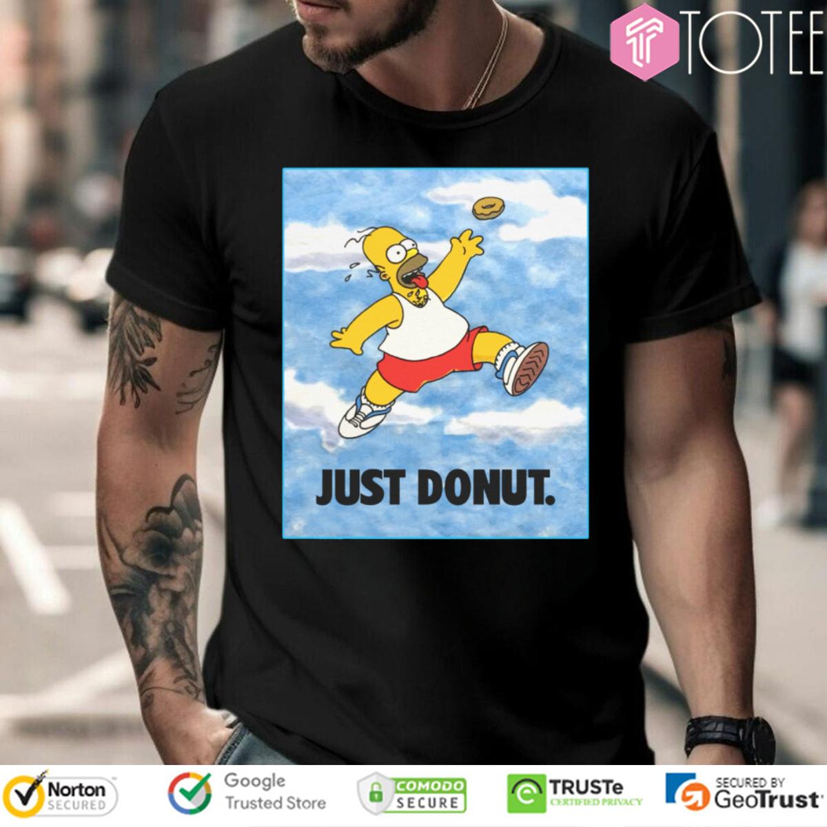 Homer Simpson Just Donut Jumpman Jordan Air Nike Just Do It T-Shirt