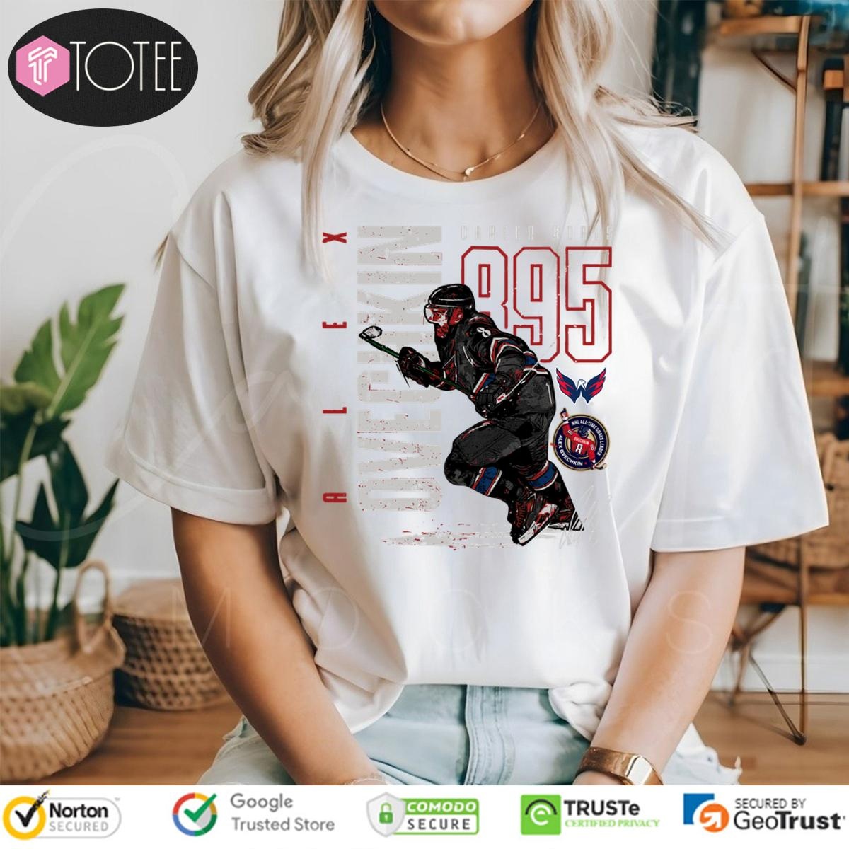 Alex Ovechkin 895 Career Goals Throwback Signature T-shirt