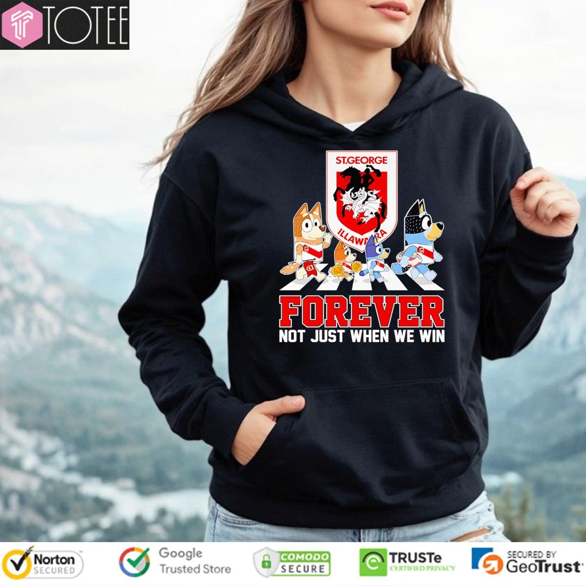 St. George Illawarra Dragons Bluey Abbey Road Forever Not Just When We Win Hoodie