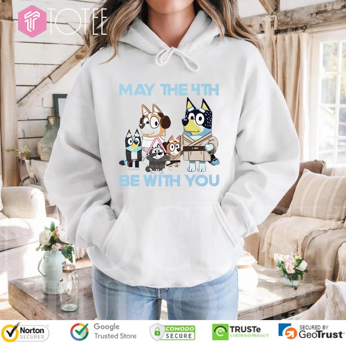 Bluey Family May The 4Th Be With You Star Wars Hoodie
