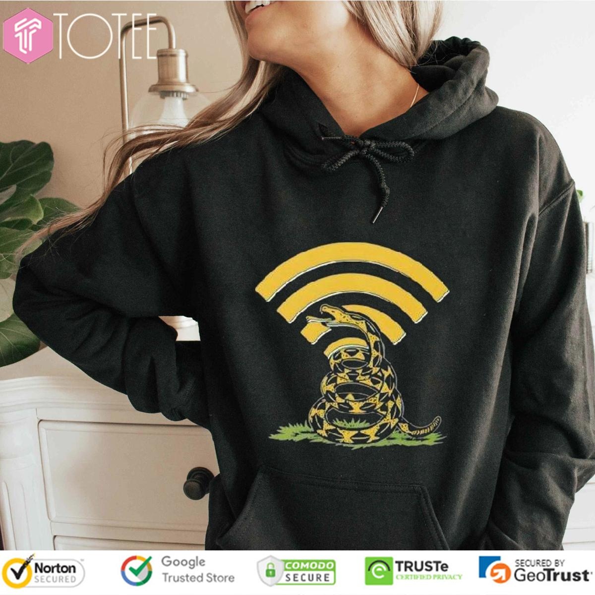 Gadsden Flag Dont Tread On The Internet Wi-Fi Hoodie
