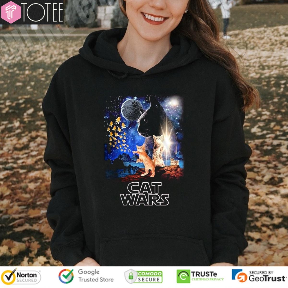 Humor Cat Wars Parody Star Wars Poster Hoodie