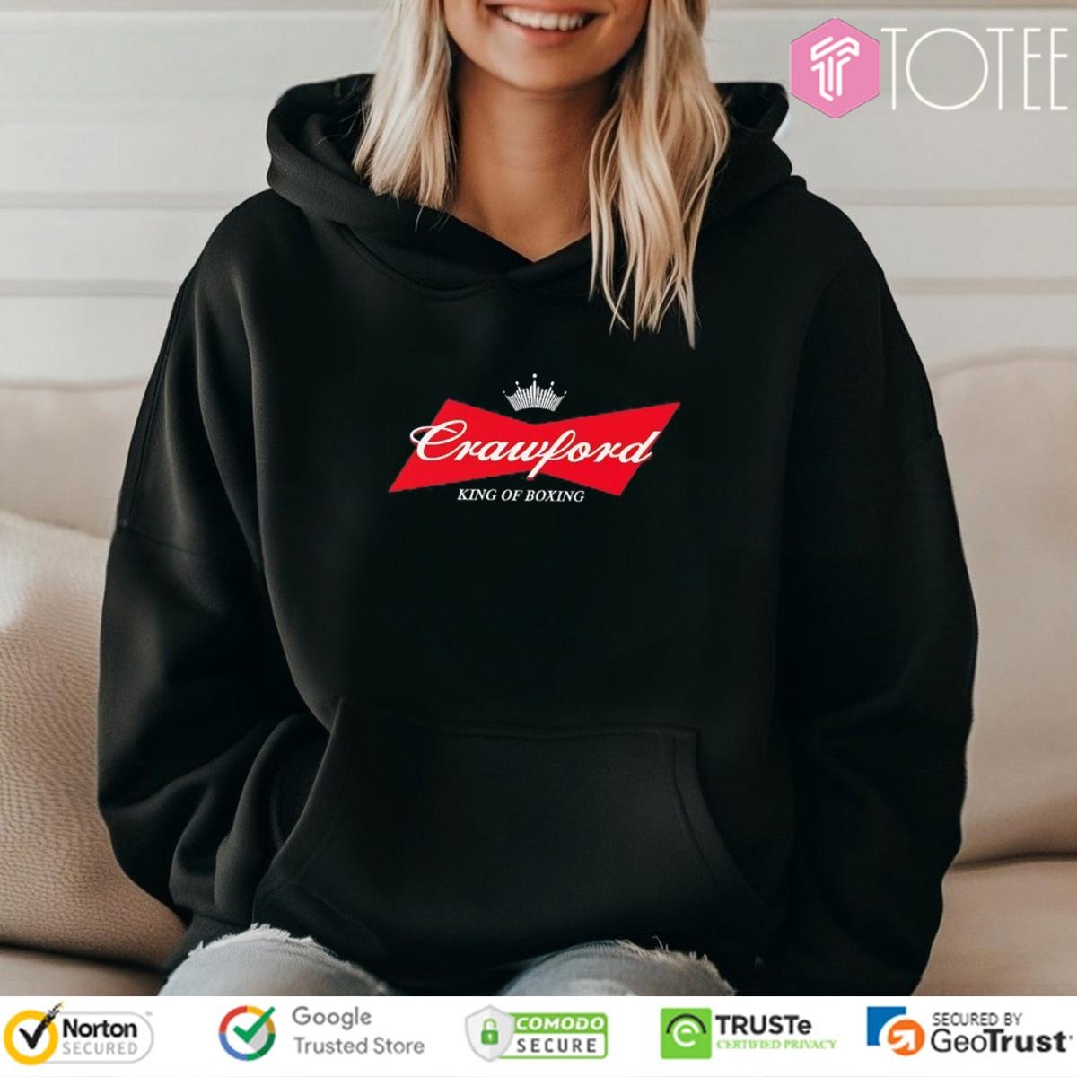 Crawford King Of Boxing Parody Budweiser Logo Hoodie