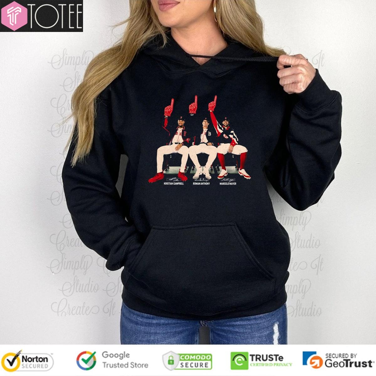 Kristian Campbell Roman Anthony Marcelo Mayer Red Sox Prospects Signatures Hoodie
