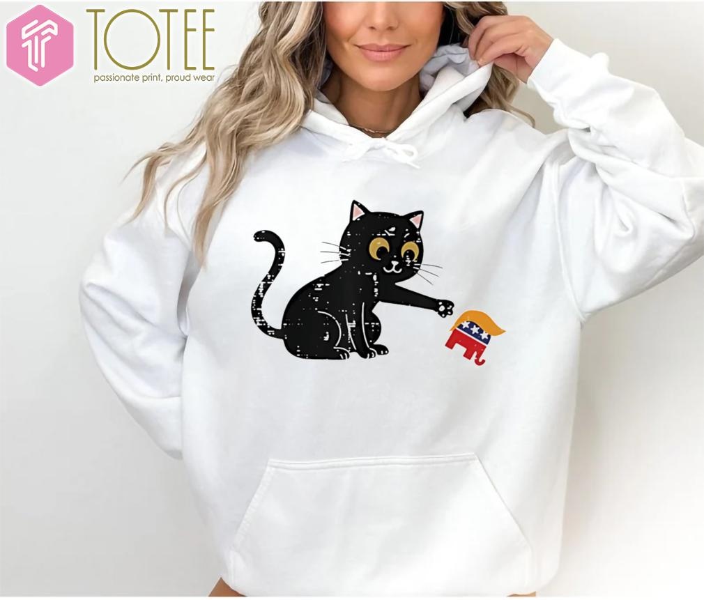 Black Cat Republican Elephant Trump Hoodie