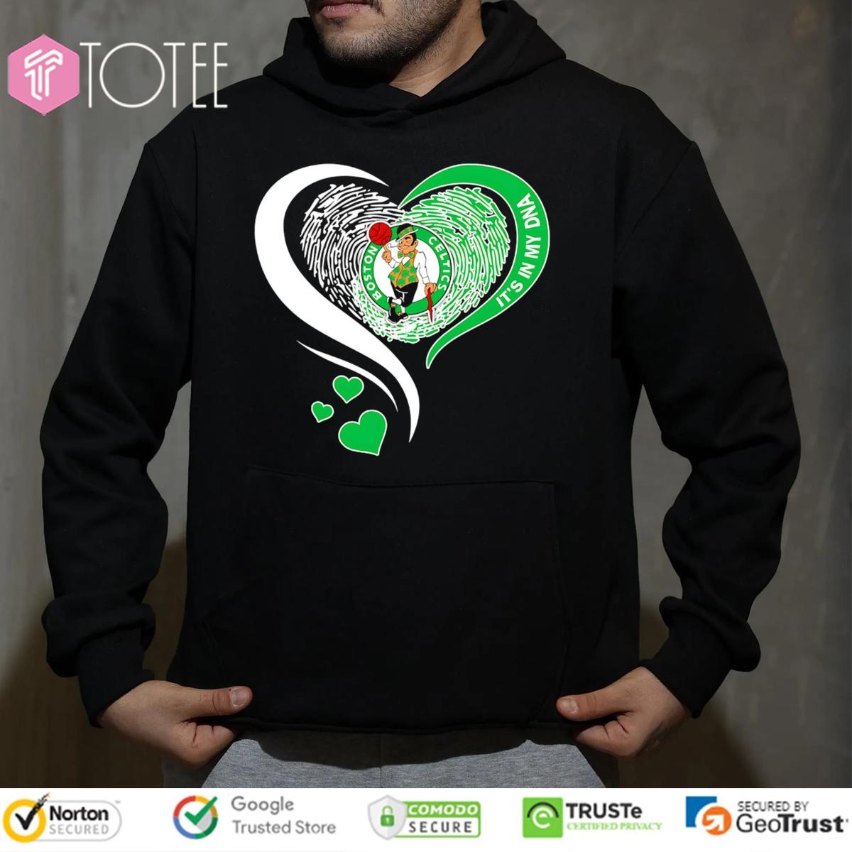 Its In My Dna Boston Celtics Nba Basketball Heart Hoodie