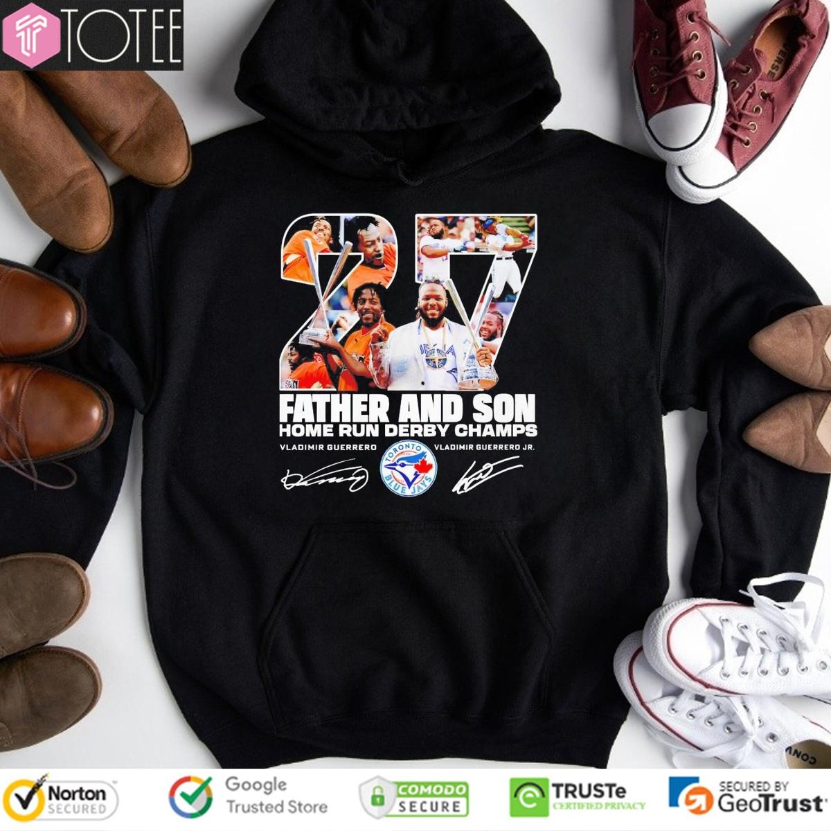 Vladimir Guerrero Father And Son Home Run Derby Champs Blue Jays Signatures Hoodie