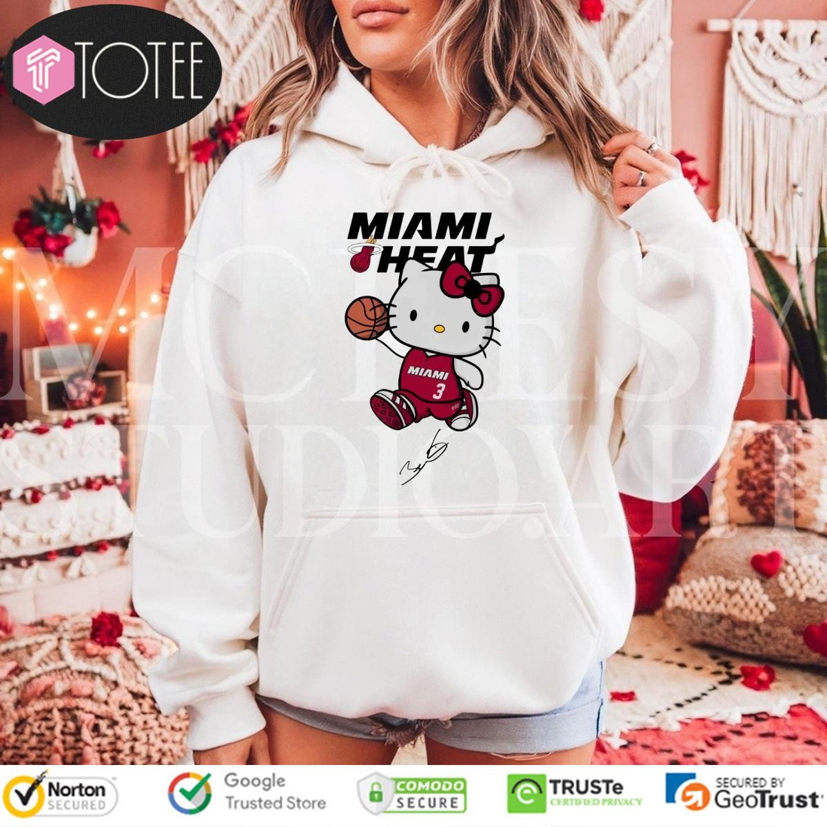 Miami Heat Dwyane Wade Hello Kitty Signature Hoodie