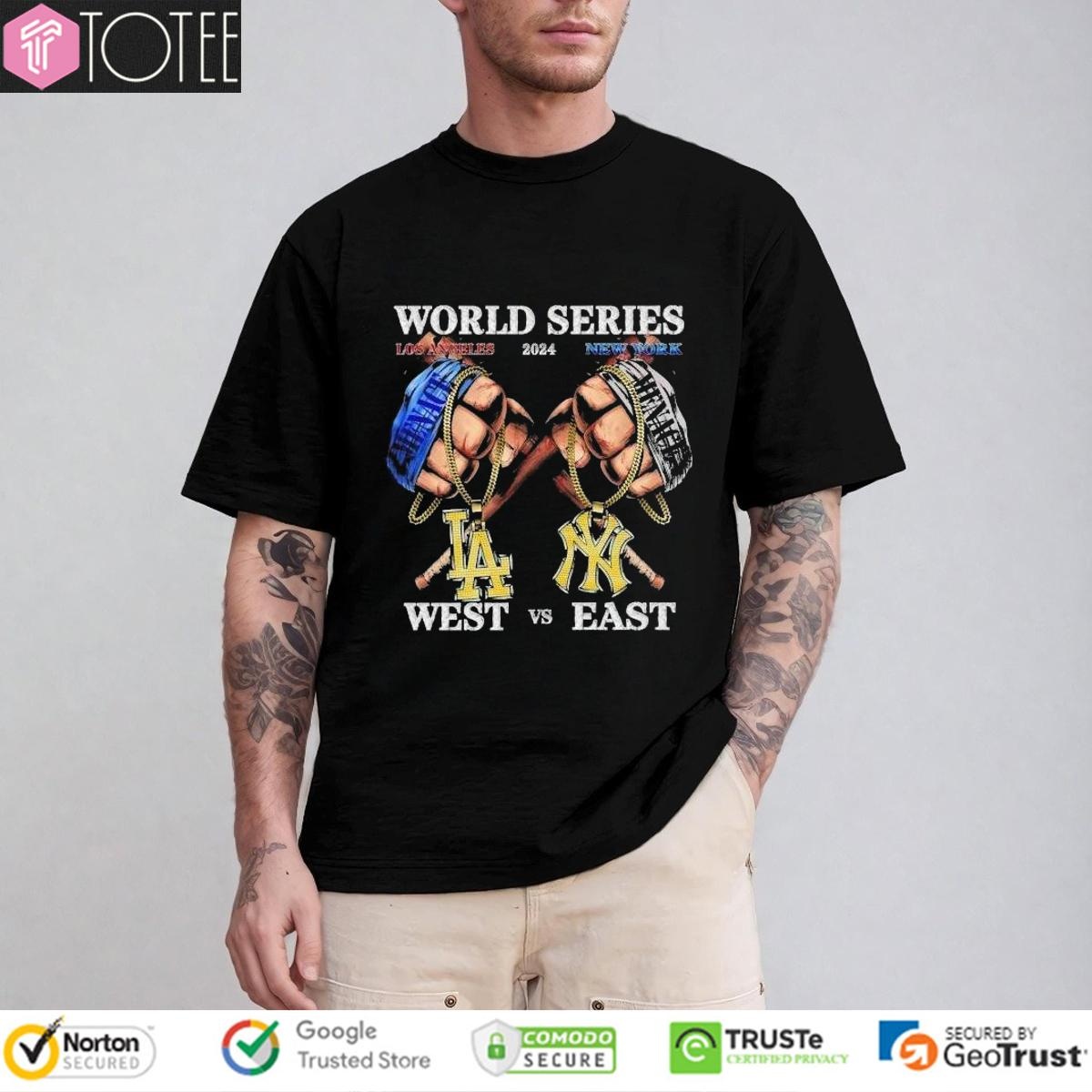 West Los Angeles Dodgers Vs East New York Yankees T-shirt